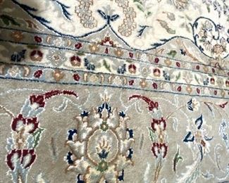 Fine India Nain hand knotted wool and silk rug retail $35,000 offered for $4500