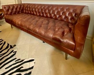 Chesterfield  Leather Sofa   $895