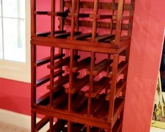 Pottery Barn, wood wine rack, 3 pieces