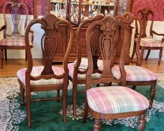 Lexington, 6 dining room chairs w/ 2 capatains chairs (total 8) , matching China cabinet and server