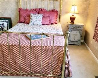 Antique, brass bed,  full size