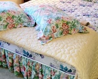 Queen, upholstered, headboard, nightstand