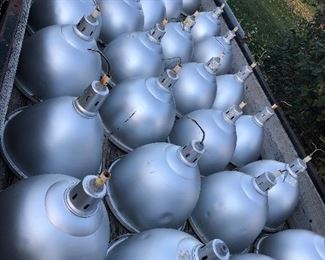 Lowered to $15 each!!!   Vintage Warehouse Aluminum Lighting Can Fixtures.  Approximately 40 to choose from.  Taken out of an auditorium that was built in 1972.  You are buying the fixture - bulbs/electric/socket not guaranteed.  DIY Light Fixtures 