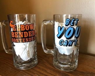 Vintage Ziggy Beer Mug lot of 2 -$8.00 for the pair. Please see other picture of the front of the mugs. 32 oz. Very heavy glass mugs. 