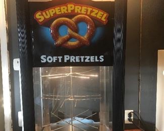 Lowered to $300.00!!!   J&J Super Pretzel Model 825 Pretzel Warmer and Display TESTED WORKS. New Old Stock from Pontiac Silverdome - Complete Topper and Sign Corners    -  