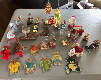 $4.00 for the Bear Ornament Lot., Boyds Bears, etc. Stand not included.