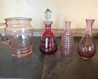 $3.00 for the Lot Vintage Pink Glass