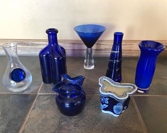 $4.00 for the Lot of Blue Glass