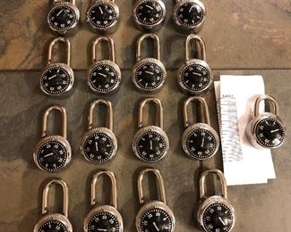 $20.00 for 17 Master Locks with combinations. 