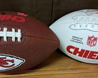 K. C. Chiefs signed footballs