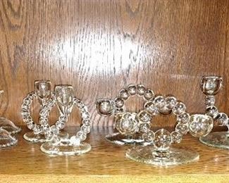 Much glassware, china and pottery. Candlewick, Fostoria