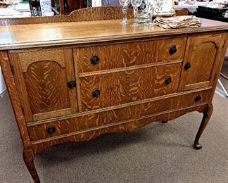 Antique golden oak sideboard