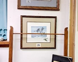 Framed wildlife artwork