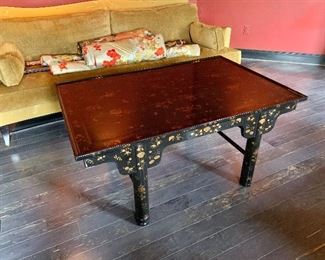 Lacquered Cocktail table in the style of Roselli.  