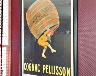 Cognac Pellisson Vintage Wine Drink Ad Art
