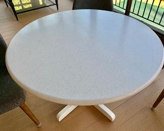 Silestone topped round dining table