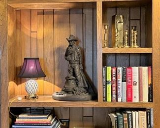 LARGO COWBOY SCULPTURE, BOOKS AND STEINS