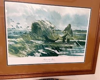 HUNTERS OF THE MARSH DUCKS UNLIMITED 1982 ARTIST OF THE YEAR BY CHET RENESON