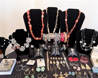 EARRINGS, NECKLACES, BRACELETS, AND WATCHES
