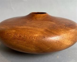 Signed Wads 1995 Lathe Turned Mesquite Wood