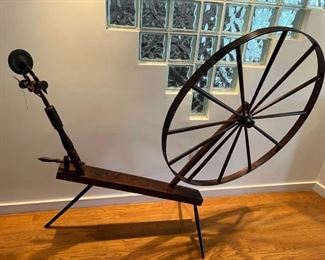 American Antique Shaker Style Wool Spinning Wheel