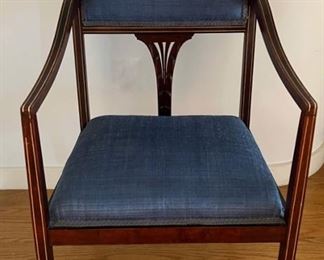 Mother of Pearl Inlaid Regency Arm Chair