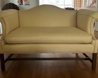 Classic Chippendale Camel Back Loveseat