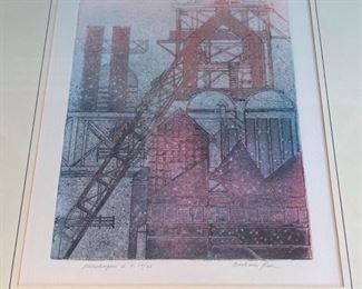 Barbara Kale "Mill Shapes II” Industrial Limited Edition Print, Signed