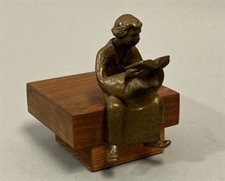 Nancy Schon (American b. 1928- ) “Seated Woman" Bronze Sculpture