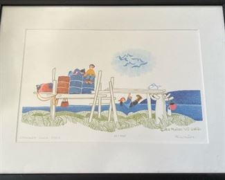 Rie Munoz Pencil Signed and Dated 1993 Limited Edition Print