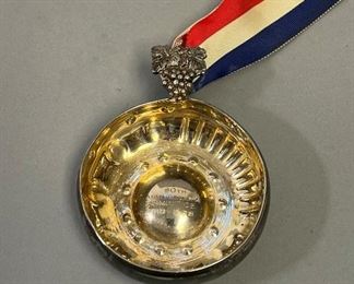 80th Anniversary Armistice Remembrance  Sommelier Tastevin Silver Plate Cup