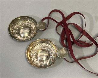 Two Silver Plate “Restaurant Montrachet” Tastevins
