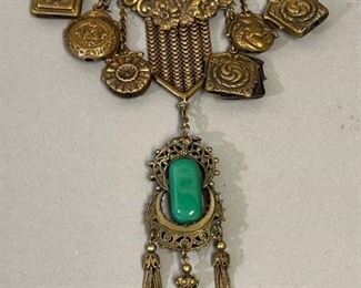 Vintage Art Nouveau Style “Metal Spec NY” Brooch 