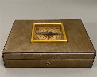 Vintage Maitland Smith Style Compass Jewelry Box