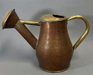 Vintage Hammered Copper and Brass Watering Can