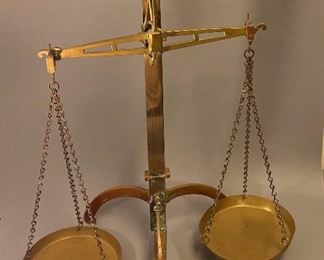 Antique Bankers Brass Balance Scale by Waterlow & Sons, London 