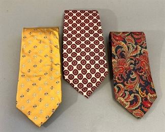 Vintage Neckties, Two Christian Dior and One Burberry 