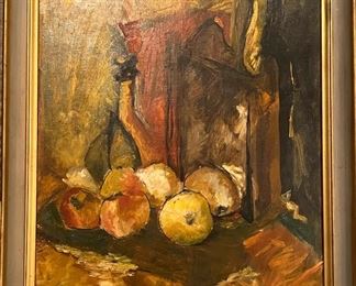 Still Life Oil on Board by Claire Ragueneau