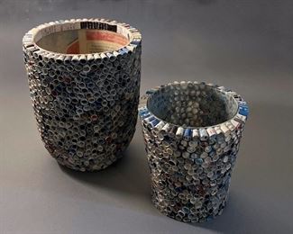 Magazine Page Pinwheel Artistic Vases