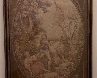 Vintage Framed Tapestry 