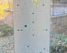 Large Memphis Milano Style Glass Sculpture, Signed 