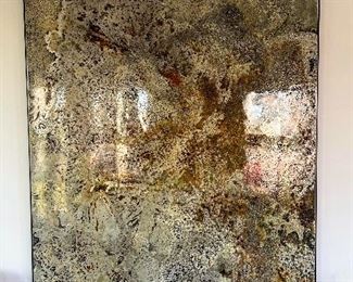 Large Acrylic on Board Abstract 