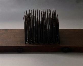 Antique Primitive Flax Comb Hetchel