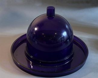 Dansk by Gunnar Purple Acrylic Cloche or Domed Cheese Tray