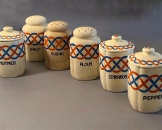 Vintage Retro Condiment Set