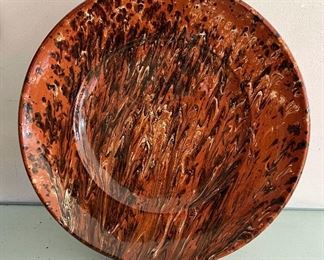 Large Redware Charger 