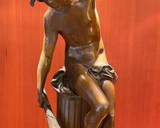 In the Style of Auguste Moreau Large Bronze “Eros”