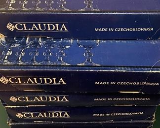 Made in Czechoslovakia Champagne Flutes, 6 per package. The Holidays are here!!!