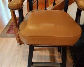 Supple leather bar stools two available!