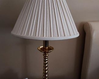 High in brass lamp